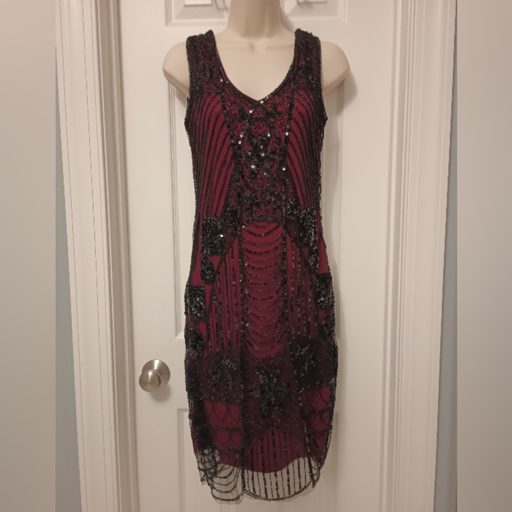 Nwt 1920s Gatsby Style Flapper Sequin Dress - image 1
